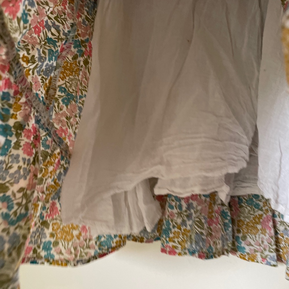 Baby girls BEBE BY MINIHAHA Liberty Mustard Floral Ruffle Dress Size 2 (18-24 M) - Picture 8 of 12